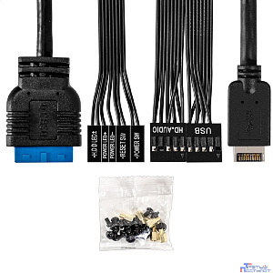 Exegate EX299407RUS Корпус Minitower ExeGate BAA-308UC-AA500 (mATX, БП AA500 с вент. 8см, 1*USB+1*USB3.0+1*TypeC, HD Audio, черный)