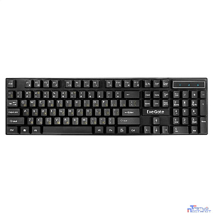 Exegate EX295302RUS Комплект ExeGate Professional Standard Combo MK110 (клавиатура влагозащищенная 104кл. + мышь оптическая 1000dpi, 3 кнопки и колесо прокрутки, длина кабелей 1,5м; USB, черный, Color