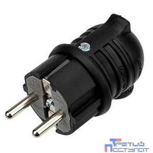 REXANT 111-003 Вилка угловая влагозащищенная, с/з, 16 А, IP44 каучук REXANT