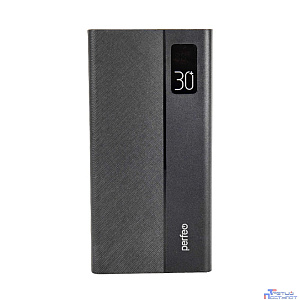 Perfeo Powerbank MOUNTAINS 30000 mAh/LED дисплей/PD + QC 3.0/Type-C/4 USB/Выход: 3A, max 22.5W/Black (PF_D0161)