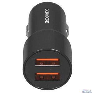 BOROFONE BZ19B/ Авто ЗУ/ QC 3.0/ 2 USB/ Выход: 36W/ черный