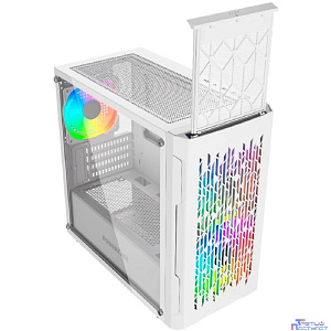 Powercase Mistral Micro D3W ARGB, Tempered Glass, 2x 140mm ARGB PWM+1x 120mm ARGB PWM, белый, mATX  (CMMDW-A3)