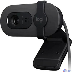 Камера Web Logitech HD Webcam Brio 100 Full графитовый 2Mpix (1920x1080) USB Type-C с микрофоном (960-001587)