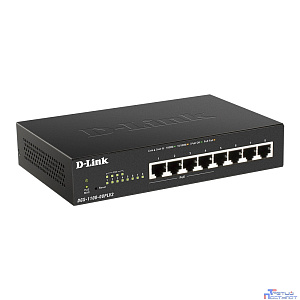 D-Link DGS-1100-08PLV2/A1A Настраиваемый L2 коммутатор с 8 портами 10/100/1000Base-T (4 порта PoE 802.3af/at, PoE-бюджет 80 Вт)