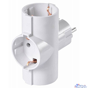 BURO Сетевой разветвитель 3 розетки (BU-PS3TG-W), белый (пакет ПЭ) {352738}