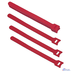 Cabeus CLAMP-180-RD Хомут для кабеля, липучка с мягкой застежкой, 180x14 мм, красный (10 шт.)