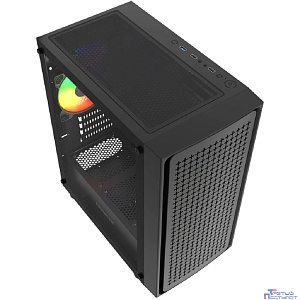Powercase Mistral Micro EM20, Tempered Glass, 2x140mm + 1x120mm FRGB fan, чёрный, mATX  (CMMEM20B-L3)