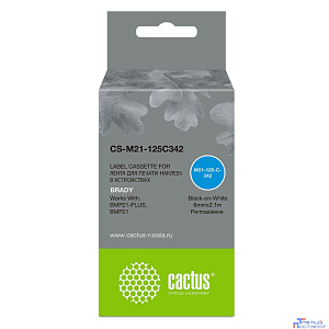 Картридж ленточный Cactus CS-M21-125C342 черный для Brady BMP21-PLUS, BMP21, BMP21-LAB