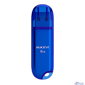 Maxvi USB Drive 8GB P1 blue, монолит с колпачком, ABS пластик, USB 2.0 FD8GBUSB20C10P1