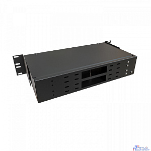 NTSS Кросс NTSS оптический 19'' укомплектованный 2U, 64 порта ST/UPC, 62.5/125 мкм (сплошная панель, сплайс-кассета 2шт, пигтейлы, КДЗС, адаптеры) черный RAL 9005 NTSS-RFOB-2U-64-ST/U-62.5-SP1.5G0AY-B