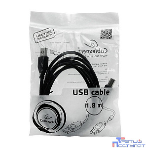 Gembird CCF-USB2-AMBM-6 USB 2.0 кабель PRO для соед. 1.8м AM/BM  позол.конт., фер.кол., пакет