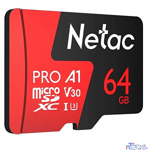 Micro SecureDigital 64GB Netac MicroSD P500 Extreme Pro, Retail version card only [NT02P500PRO-064G-S]