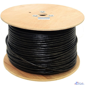 5bites Кабель US5500-305APE-M витая пара UTP/SOLID/5E/CCAG/PVC+PE/BLACK/OUTDOOR/MESSENGER/DRUM/305M