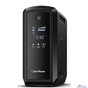 ИБП CyberPower CP900EPFCLCD {Line-Interactive, Tower, 900VA/540W USB/RJ11/45/USB charger A (6 EURO), 12В/9 Ач х 1}
