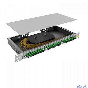 NTSS Кросс 19" NTSS PREMIUM, предсобранный 1U, 12 портов SC/APC, 9/125 мкм, (сплайс, пигтейлы, кдзс, планки, адаптеры) NTSS-RFOB-PM-1U-12-SC/A-9-SP1.5G1A