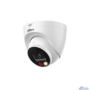 DAHUA DH-IPC-HDW2449TP-S-PV-0280B Уличная купольная IP-видеокамера SmartDualLight 4Мп, 1/2.9” CMOS, объектив 2.8мм, видеоаналитика, микрофон+динамик, ИК 30м, LED 30м, IP67, металл/пластик