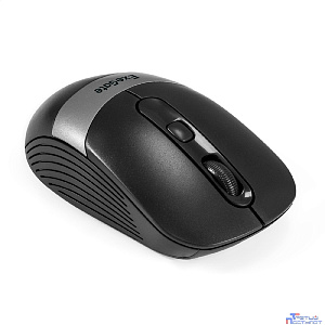 Exegate EX298895RUS Беспроводная мышь ExeGate Professional Standard FG-10 Grey (радиоканал 2,4 ГГц, USB, оптическая, 1200dpi, 4D, 4 кнопки и колесо прокрутки, черная, серая вставка, RTL)