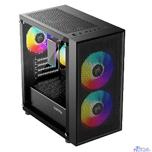 XASTRA Корпус A305M 3FRGB Black mATX/Mesh/ tempered glass / 2x140mm + 1x120mm FRGB fans/ A305M-2FC14F-1FC12F