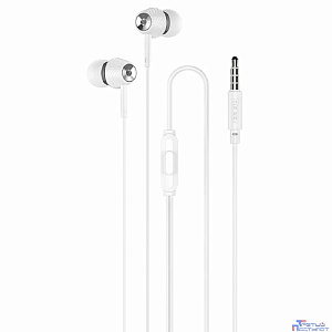 HOCO M70/ Наушники + микрофон/ Кнопка ответа/ 1.2м/ 3.5 mm jack/ White