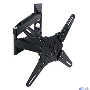 Kromax ATLANTIS-40 grey/black, Кр. стал. наст. для TV 22"-65", max 40 кг, 5 ст св., нак. +5°-15°, пов. 180°, от ст. 60-523 мм, max VESA 400x400 мм.