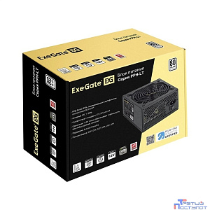 Exegate EX292146RUS Блок питания 1000W ExeGate 80 PLUS® 1000PPH-LT (ATX, APFC, КПД 82% (80 PLUS), 12cm fan, 24pin, 2x(4+4)pin, PCIe, 5xSATA, 3xIDE, black, Color Box)
