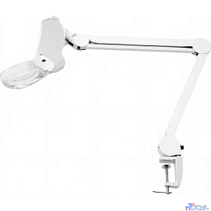 Rexant 31-0565 Лупа на струбцине  , квадратная 3D+20D, с подсветкой 6 LED, серия EXPERT, белая