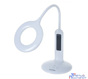 Camelion KD-823 C01 бел.LED (Свет-к наст.,8 Вт,230В, 500лм,сенс, термометр, рег.ярк и цвет.темп.)
