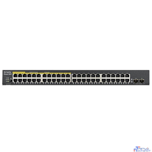 Zyxel GS190048HPV2-EU0101F Smart L2 PoE + switch, rack 19 ", 48xGE (24xPoE +), 2xSFP, PoE budget 170 W