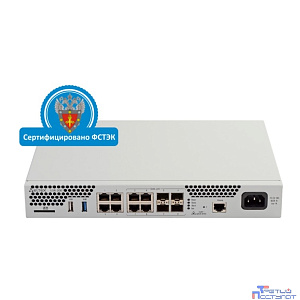 ELTEX ESR-200 FSTEC Межсетевой экран A4, 4x10/100/1000BASE-T, 4xCombo 10/100/1000BASE-T/1000BASE-X SFP, 1xUSB 2.0, 1xUSB3.0, 1 слот для SD-карт, 4 ГБ RAM, 1 ГБ NAND-Flash, 220 В AC