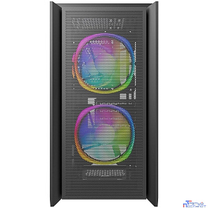 Powercase Alisio Micro Z3B ARGB, Tempered Glass, 3x 120mm ARGB fan, чёрный, mATX  (CAMZB-A3)