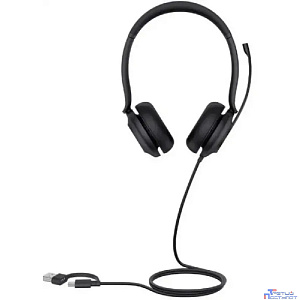 Проводная гарнитура Yealink UH35 Dual UC USB-C/A Дуо, HD звук, шумоподавление, LED-индикатор, USB-C/A (UH35 Dual UC USB-C/A)