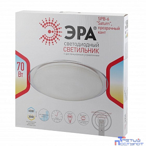 ЭРА Б0036367 SPB-6-70-RC "Saturn" (C) Светильник светодиодный декоративный серебро 70Вт 3000-6500К 5950 Лм с пультом ДУ  570х85