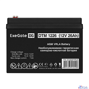 Exegate EX282971RUS Аккумуляторная батарея DTM 1226 (12V 26Ah, под болт М5)