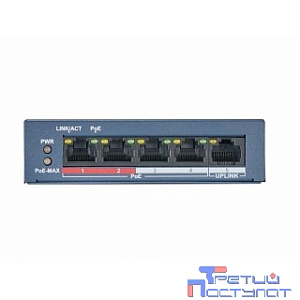 HiWatch DS-S504P(B) 5x100Mb 4PoE+ 35W Коммутатор неуправляемый