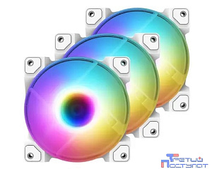 Case Fan ID-Cooling TF-12025-ARGB-TRIO-SNOW  White (3in1) 120?120?25mm 12V/5V, 1500RPM, ARGB