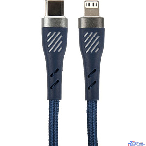 PERFEO Кабель USB C вилка - Lightning вилка, 60W, синий, длина 1 м., POWER (C1003)