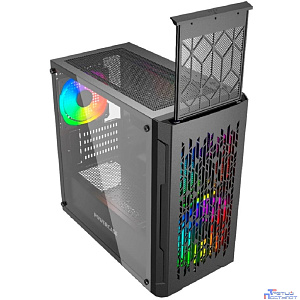 Powercase Mistral Micro D3B ARGB, Tempered Glass, 2x 140mm ARGB PWM+1x 120mm ARGB PWM, чёрный, mATX (CMMDB-A3)
