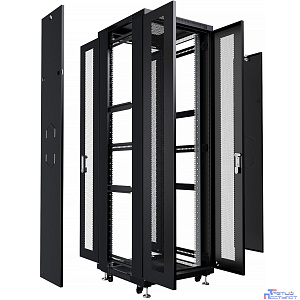 Cabeus ND-05C-42U60/120-BK Шкаф монтажный телекоммуникационный 19" напольный для распределительного и серверного оборудования 42U 600x1200x2055mm (ШхГхВ) передняя и задняя двойные перфорированные двер