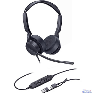 Гарнитура проводная/ Yealink UH42 Dual UC USB-C/A [1308215]