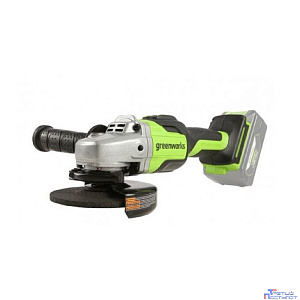 Greenworks GD24AGK4 Угловая шлифовальная машина, аккумуляторная, 24V,  бесщеточная, c 1хАКБ 4 Ач и ЗУ в сумке [3200207UB]