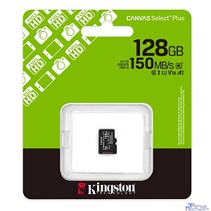 Micro SecureDigital 128GB Kingston Canvas Select Plus Gen3 150MB/s A1, без адаптера
