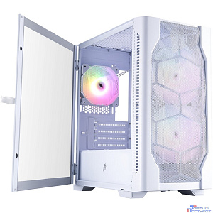 1STPLAYER Корпус DK D4-M ARGB White / mATX / 2x140mm & 1x120mm ARGB fans / D4-M-WH-2F7-14-W-1F7-W