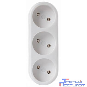 BURO Сетевой разветвитель 3 розетки (BU-PS3-W), белый (пакет ПЭ) {352742}