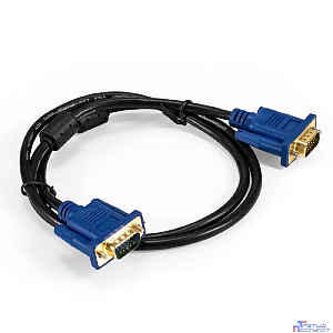 Exegate EX294725RUS Кабель VGA Pro ExeGate EX-CC-PVGA-15M15M-1.0 (15M/15M, 1м, 2 фильтра, позолоченные контакты, экран)