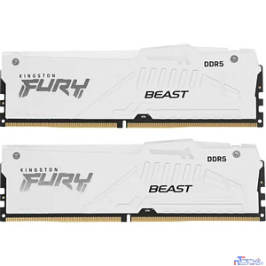 Память оперативная/ Kingston 64GB 6000MT/s DDR5 CL36 DIMM (Kit of 2) FURY Beast White RGB EXPO