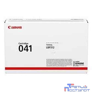 Canon Cartridge 041BK 0452C002 Тонер-картридж для Canon  i-SENSYS LBP312x. Чёрный. 10 000 страниц. (GR)