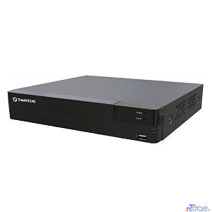 Видеорегистратор Tantos TSr-NV04155P сетевой 4 канальный для IP камер со встроенным 4 портовым PoE коммутатором.