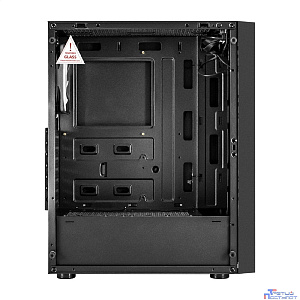 Exegate EX300154RUS Корпус Miditower ExeGate EVO-9211-600NPX (ATX, БП 600NPX с вент. 12см, с окном, 2*USB+1*USB3.0, HD аудио, черный, 1 вент. с RGB подсветкой)