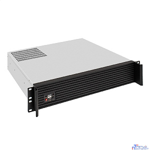 Exegate EX298495RUS Серверный корпус ExeGate Pro 2U400-04AL <RM 19", высота 2U, глубина 400, передняя панель - алюминий, БП 400ADS, 2*USB>