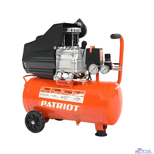 PATRIOT EURO 24-240 Компрессор [525306365] {Мощн.: 1.5 кВт; Напр.: 230В~50Гц; Об.двиг.: 2850 об/мин; Производит.: 240 л/мин; Об.ресивера: 24 л; Давл.: 8 бар; Вес: 17,4 кг;}